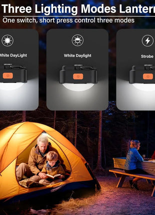 3-Pack Portable LED Camping Lantern Set – USB Rechargeable