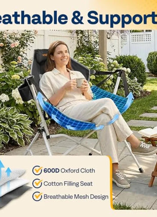Portable Hammock Camping Chair with Adjustable Pillow