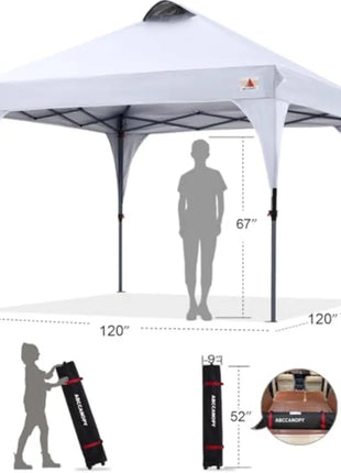10x10 FT Instant Pop Up Canopy Tent with Carry Bag