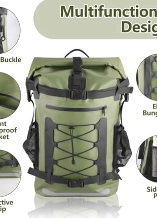 40L Waterproof Roll-Top Dry Bag Backpack for Camping, Kayaking & Hiking