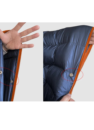 3-in-1 Down Sleeping Bag Poncho – Wearable, Warm & Ultralight Camping Blanket