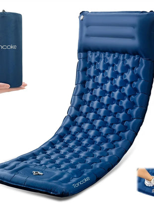 nflatable Camping Sleeping Pad with Pillow & Foot Pump