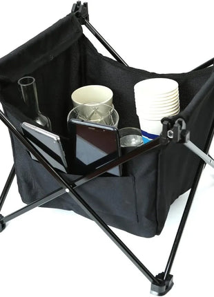 Ultralight Folding Camping Table with Storage Basket