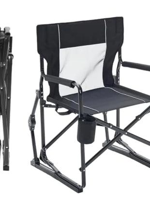 Portable Folding Rocking Camping Chair with Cup Holder
