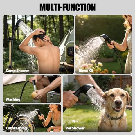 Portable Camping Shower with 5-Gallon Water Tank