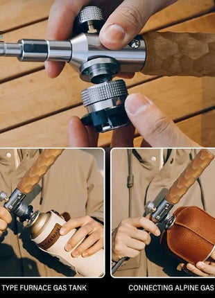 Portable Camping Torch Burner with Adjustable Flame