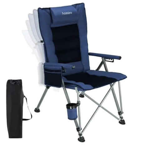 Adjustable Heavy Duty Folding Camping Chair 400 Lbs