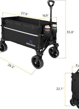 120L Heavy Duty Foldable Camping Wagon Cart
