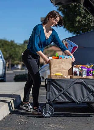 220 lbs Heavy Duty Foldable Camping Wagon Cart with Wheels