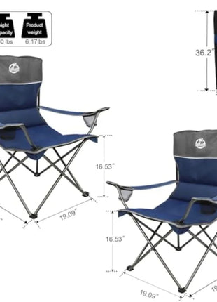 4-Person Folding Camping Chair Set