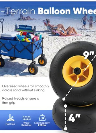 600 lbs Heavy Duty Beach & Camping Wagon Cart