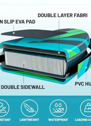 Premium Inflatable SUP Board Kit with Camera Mount – Stable, Portable & Adventure Ready