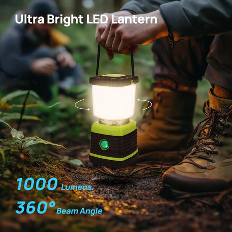 1000LM Rechargeable Camping Lantern with Power Bank