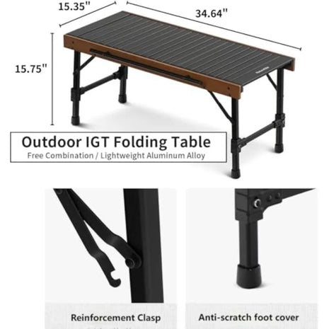 Naturehike Portable Folding Camping Table for 4-6 Person