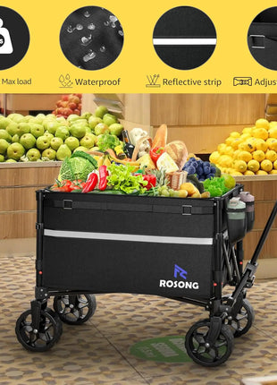 120L Heavy Duty Foldable Camping Wagon Cart