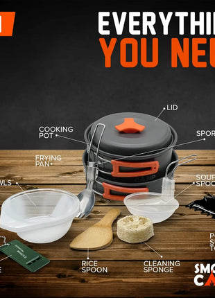 All-in-One Camping Cookware Set with Stove