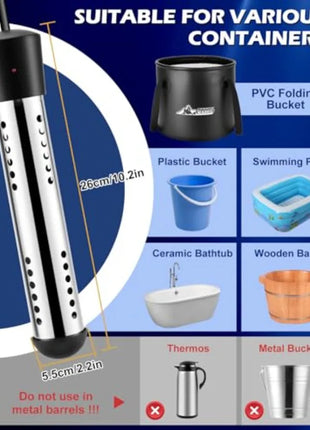 Rechargeable Camping Shower with Heater & LED Display