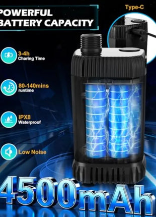 Rechargeable Camping Shower with Heater & LED Display