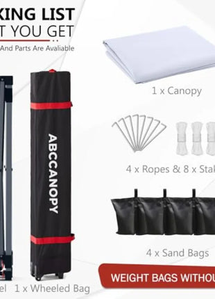 10x10 FT Instant Pop Up Canopy Tent with Carry Bag