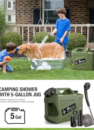 Portable Camping Shower with 5-Gallon Tank