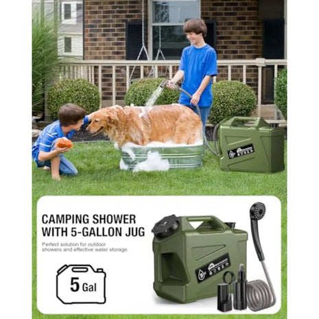 Portable Camping Shower with 5-Gallon Tank