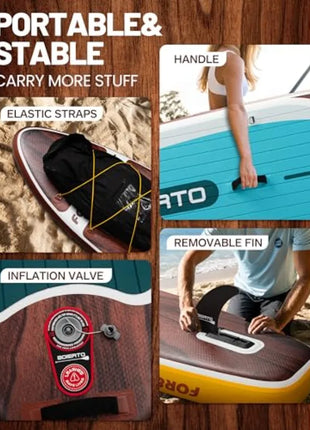 Forest Mist Pro Inflatable SUP Board Kit – Premium Stability & Performance