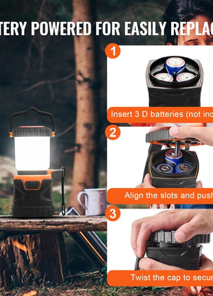 1000LM Waterproof LED Camping Lantern – 4 Modes & SOS