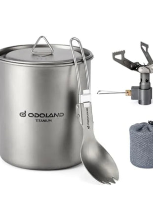 750ML Titanium Camping Pot Kit