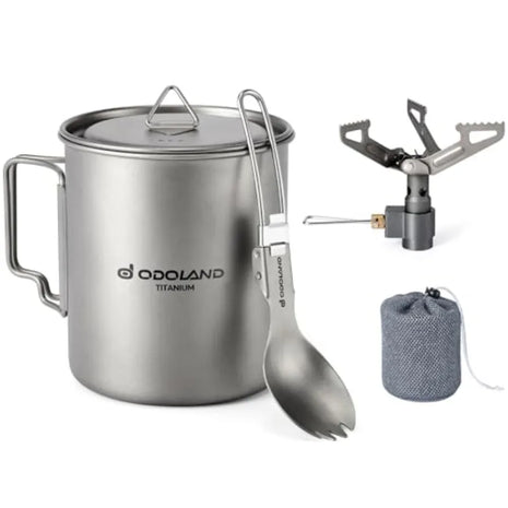 750ML Titanium Camping Pot Kit