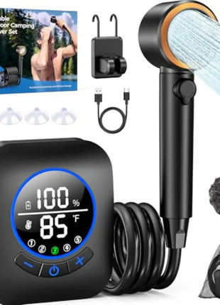 8000mAh Portable Camping Shower with LED Display