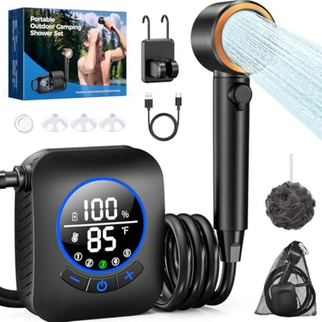 8000mAh Portable Camping Shower with LED Display