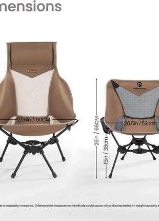 High Back Oversized Camping Chair with Pillow