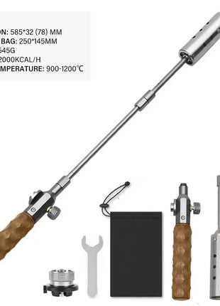 Portable Camping Torch Burner with Adjustable Flame
