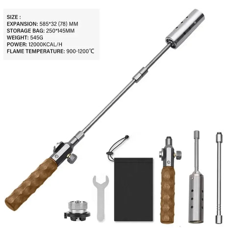 Portable Camping Torch Burner with Adjustable Flame