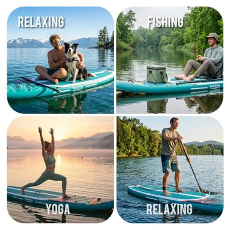 Ultra-Light Inflatable Stand Up Paddle Board with EVA Deck & Accessories