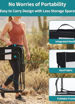 Portable Folding Rocking Camping Chair with Cup Holder