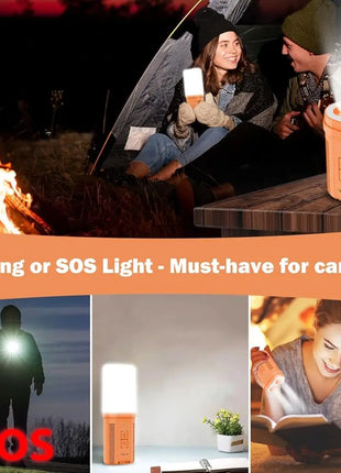 Portable Camping Shower with Collapsible Bucket & LED Light