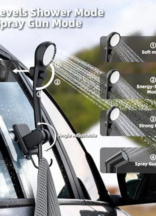 Portable Camping Shower with Foldable Bucket