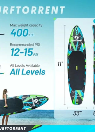 Premium Inflatable SUP Board Kit with Camera Mount – Stable, Portable & Adventure Ready