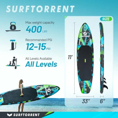 Premium Inflatable SUP Board Kit with Camera Mount – Stable, Portable & Adventure Ready