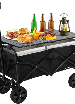 Camping Wagon Cart with Foldable Table Top