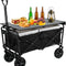 Camping Wagon Cart with Foldable Table Top