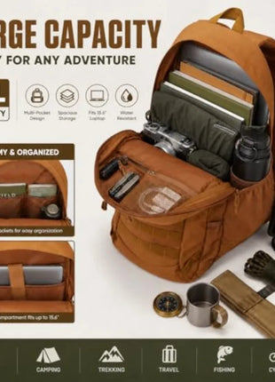 Lightweight Waterproof Travel Backpack for Hiking, Camping & Everyday Use