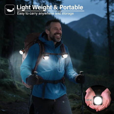 3-Pack Portable LED Camping Lantern Set – USB Rechargeable