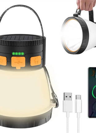 1500 Lumen Solar Camping Lantern – 8 Modes & Power Bank