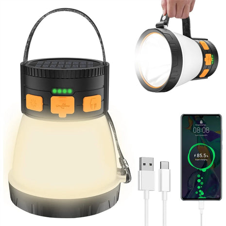 1500 Lumen Solar Camping Lantern – 8 Modes & Power Bank