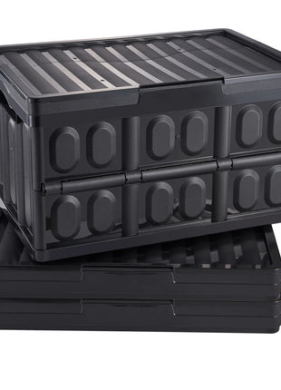 45L Foldable Storage Box with Lid & Handles