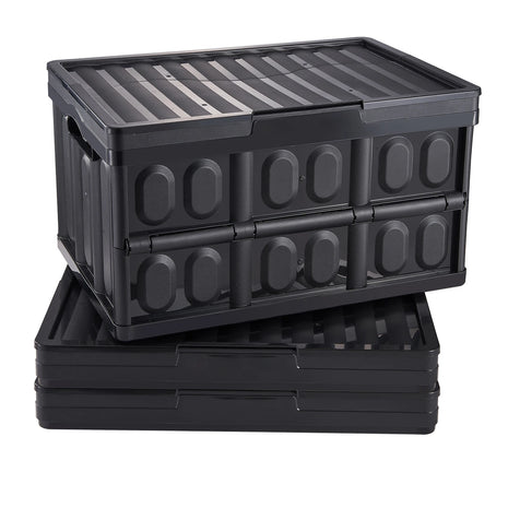 45L Foldable Storage Box with Lid & Handles