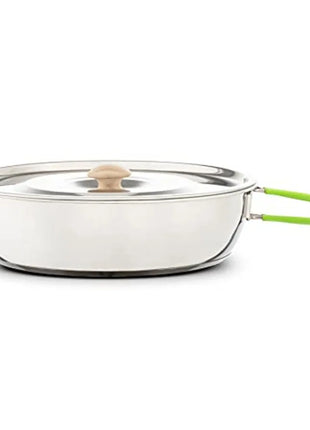 Stainless Steel Camping Cookware Set with Carry Bag