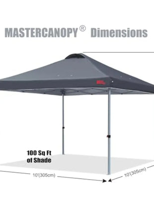 10x10 Pop-Up Canopy Tent with Sandbags & Wheeled Carry Bag
